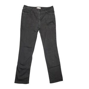 Chicos So Slimming Black Denim Pants 33x30 Stretch Jeans Rivet Back Pockets‎